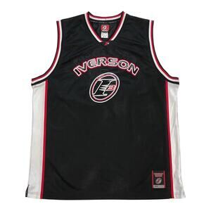 Vintage Reebok Allen Iverson Basketball Jersey 3XL XXXL Black AI I3 The Question